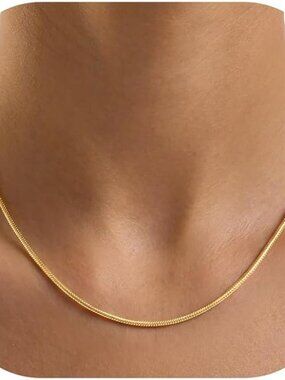 Faux Rose Gold Snake Chains 3 Lengths